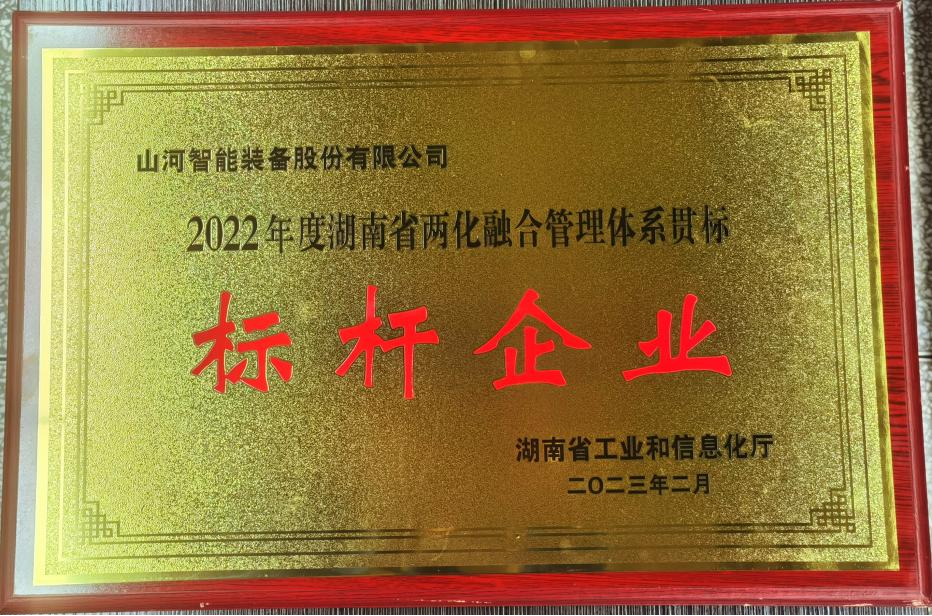 点赞！55世纪智能获评2022年度湖南省两化融合管理体系贯标标杆企业